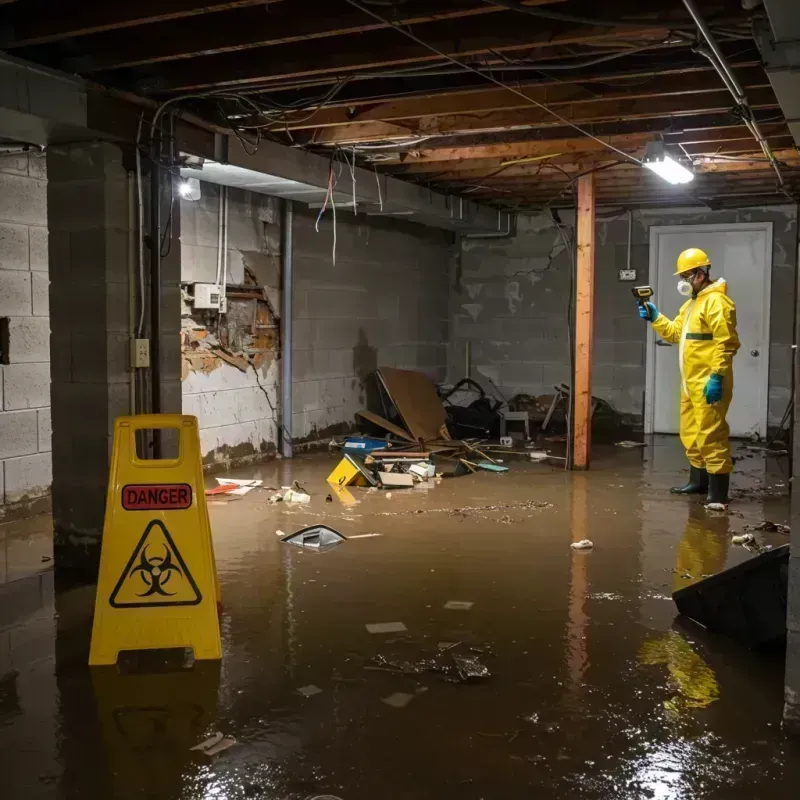 Flooded Basement Electrical Hazard in Medina, NY Property